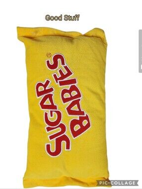Good Stuff mini pillow sugar babies yellow red stuffed candy decor